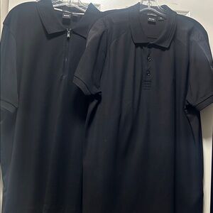BOSS Men's Black Polo Shirt 3XL Slim Fit - 2 piece bundle
